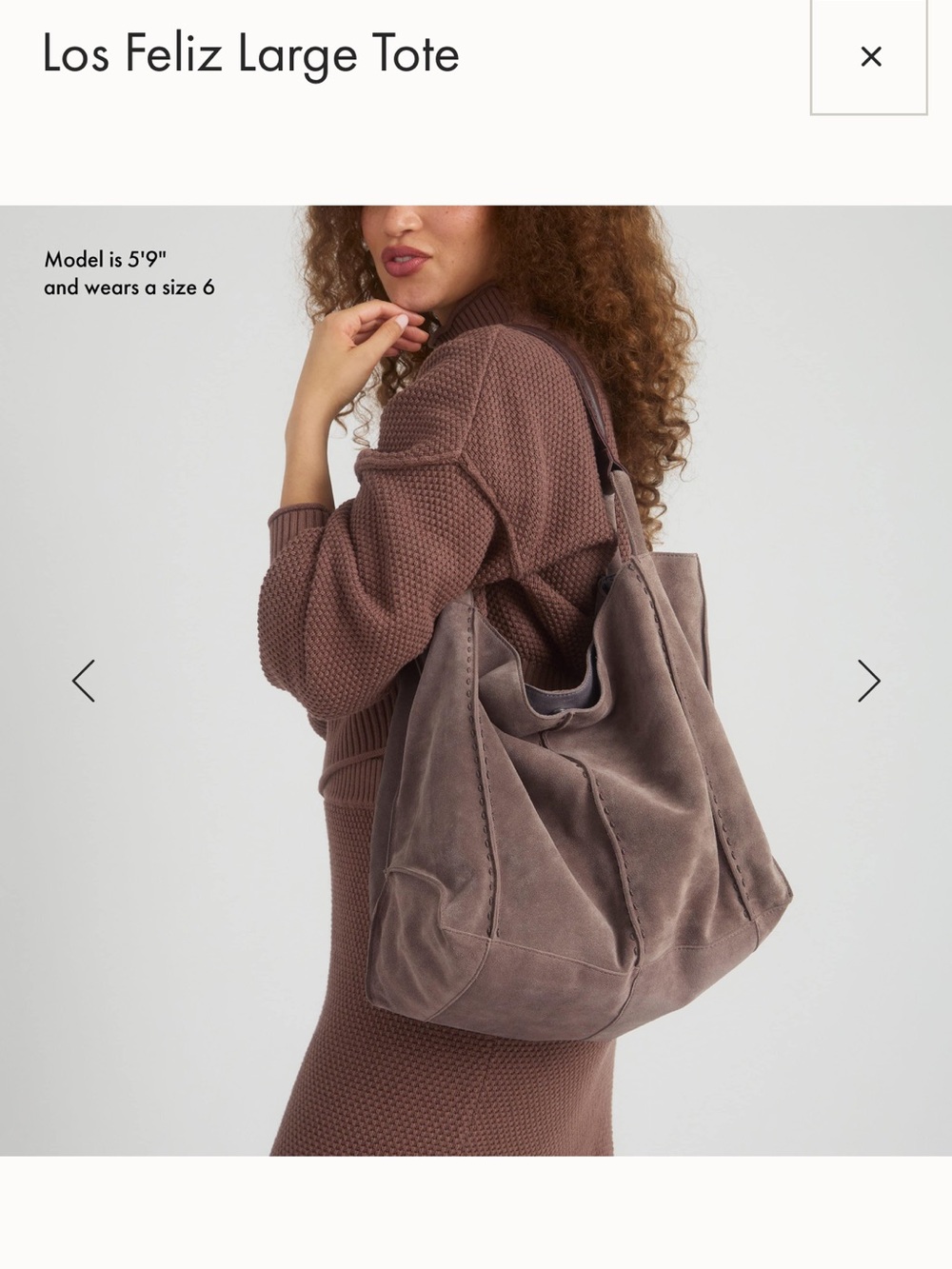 The Sak Los Feliz Large Tote in Taupe - Picture 4 of 8